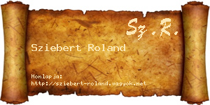 Sziebert Roland névjegykártya